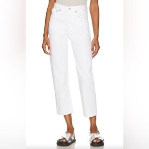NWOT Agolde 90’s Crop Jeans in Salt White, Size 26